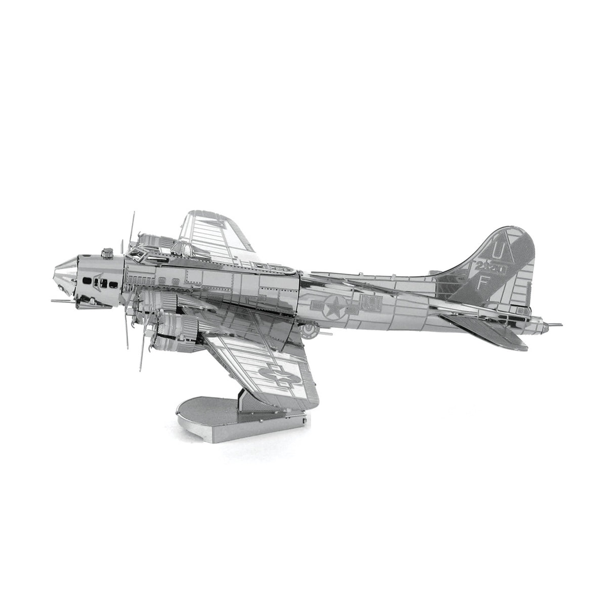 Fascinations MMS091 Metal Earth B-17 Flying Fortress 3D Model Kit, Silver