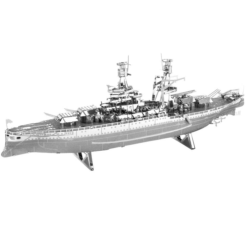 Fascinations MMS097 Metal Earth USS Arizona 3D Model Kit, Silver