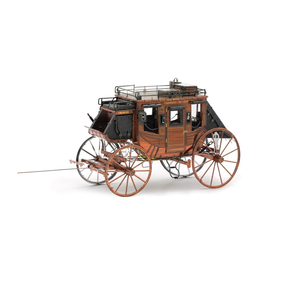 Fascinations MMS189 Metal Earth Wild West Stagecoach 3D Model Kit, Metal