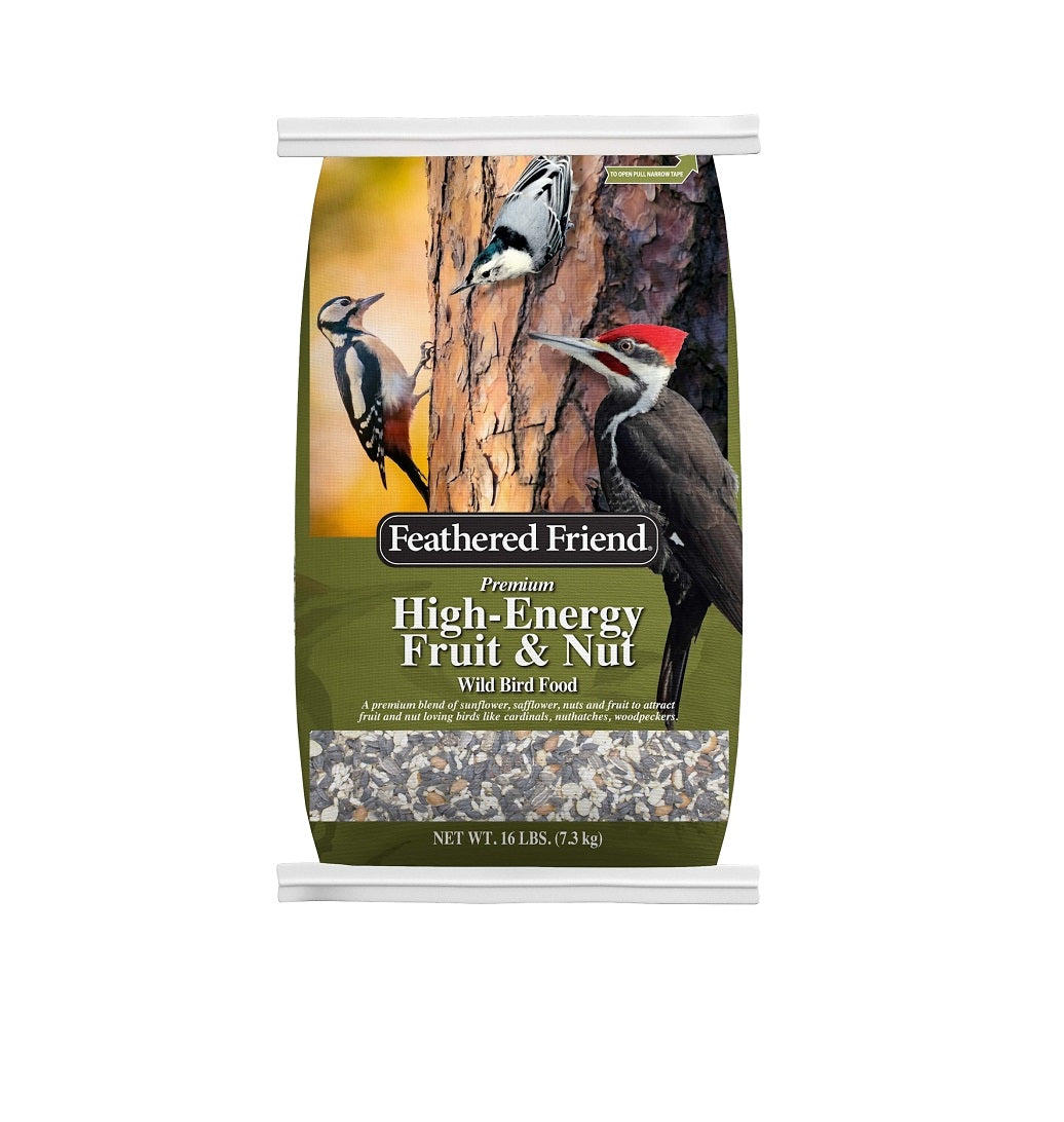 Feathered Friend 14393 Premium High Energy Fruit & Nut Wild Bird Food, 16 Lb