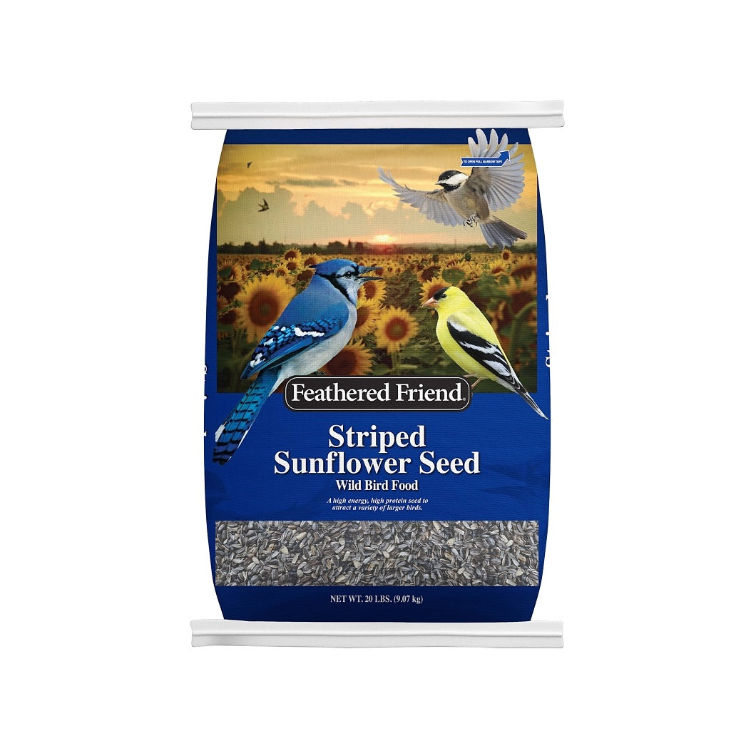 Feathered Friend 14419 Striped Sunflower Seed Series Wild Bird Food, 20 Lb