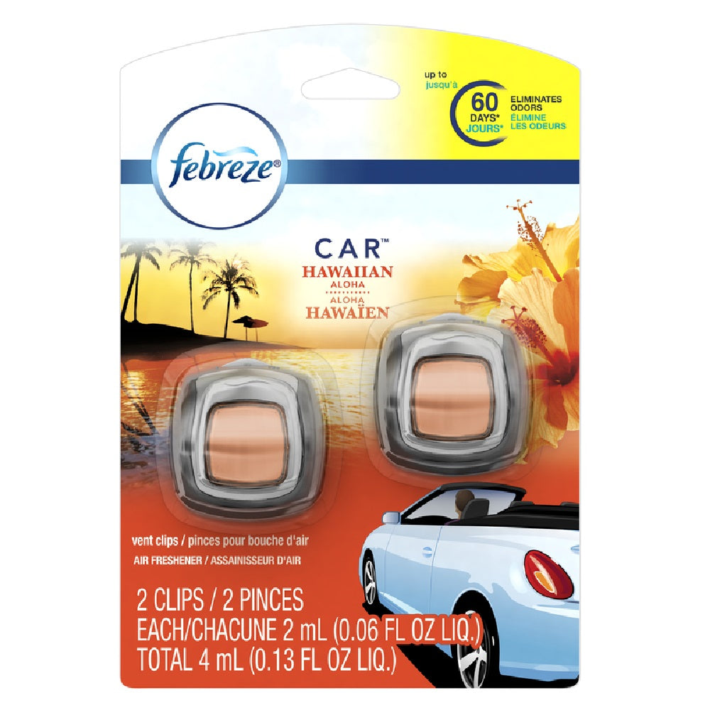 Febreze 81118 Car Hawaiian Aloha Scent Car Vent Clip, 0.13 Ounce