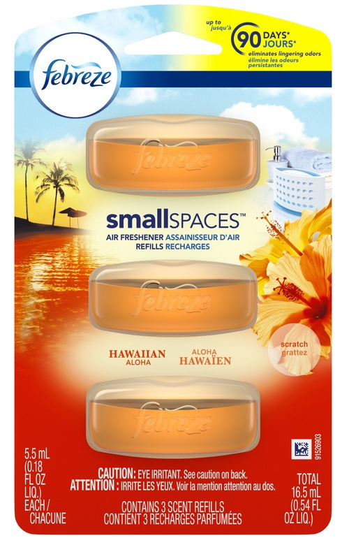 Febreze 72497 Small Spaces Air Freshener Refill, Hawaiian Aloha Scent