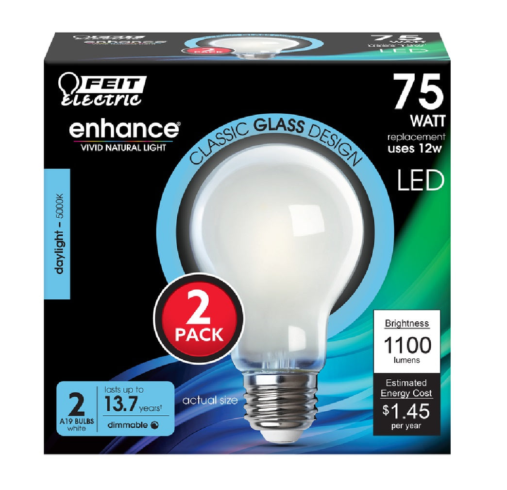 Feit Electric A1975/950CA/FL2 Enhance Dimmable A19 Filament LED Bulb