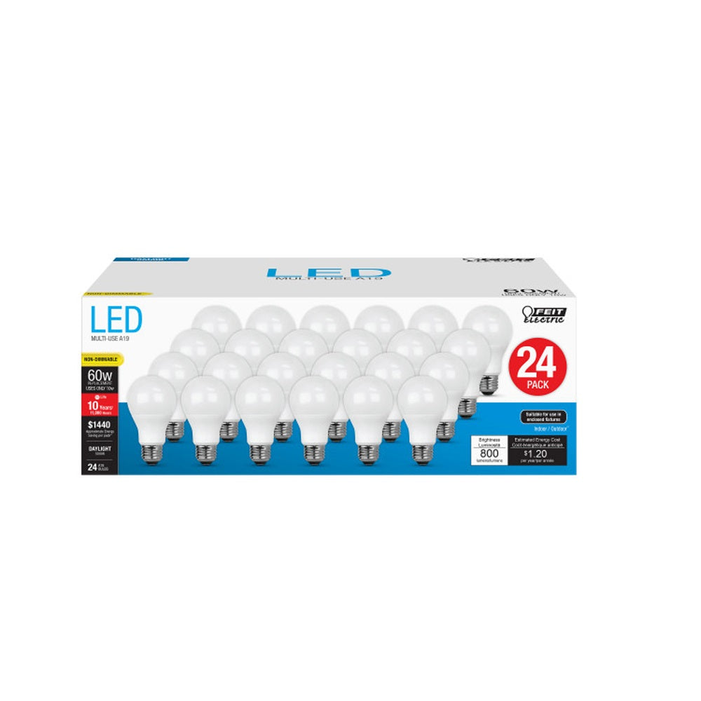 Feit Electric A80085010KLDP24 A19 LED Bulb, 10 Watts, 120 Volt