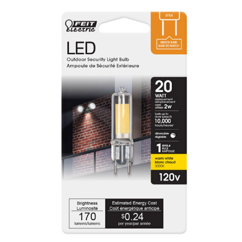 Feit Electric BP20G8.6/830LED T4 GY8.6 LED Light Bulb, Warm White