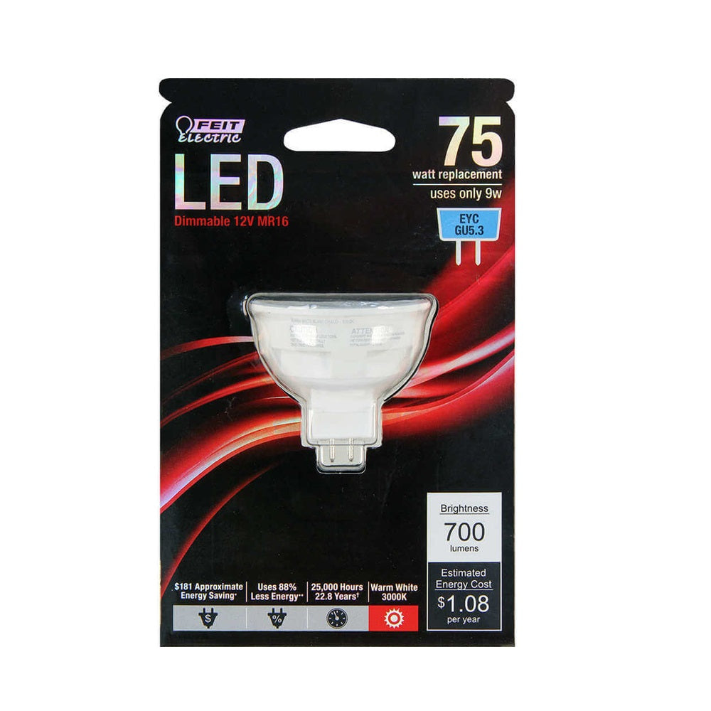 Feit Electric BPEYC/LED MR16 LED Bulb, 9 Watts, 120 Volt