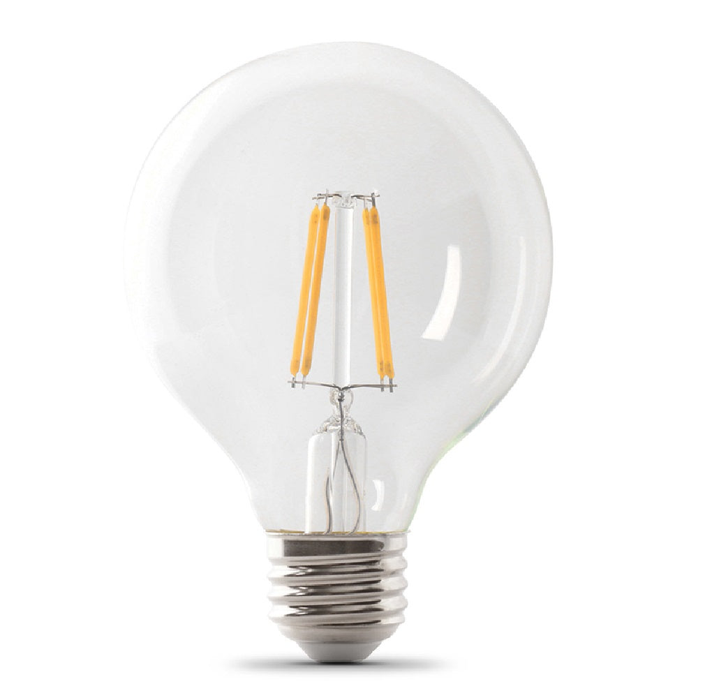 Feit Electric BPG25100850FLED G25 E26 Filament LED Bulb, Daylight