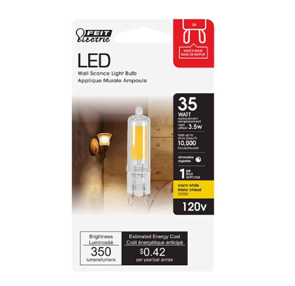 Feit Electric BP35G9/830/LED G9 Specialty LED Bulb , 3.5 Watts