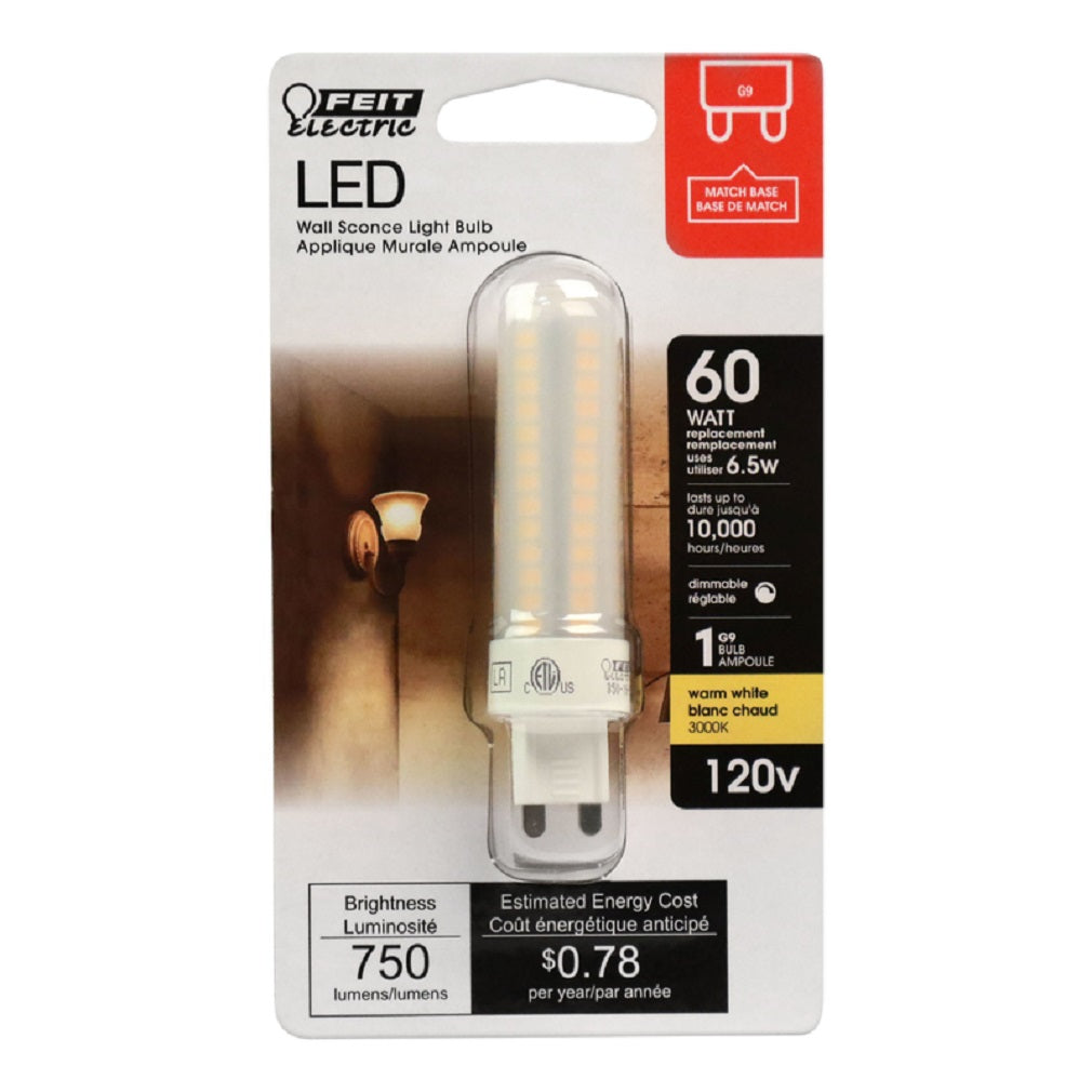 Feit Electric BP60G9/830/LED Specialty LED Bulb, Warm White