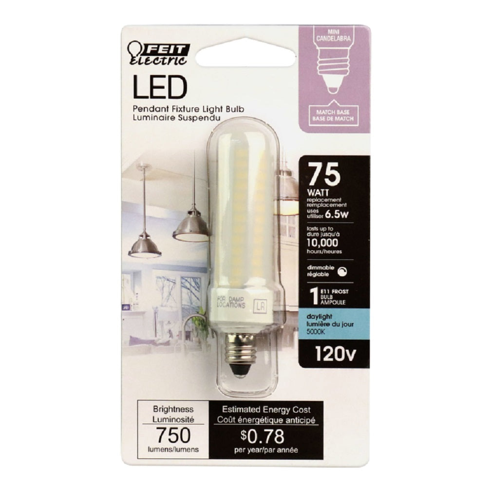 Feit Electric BP75MC/850/LED Tube LED Bulb, Daylight