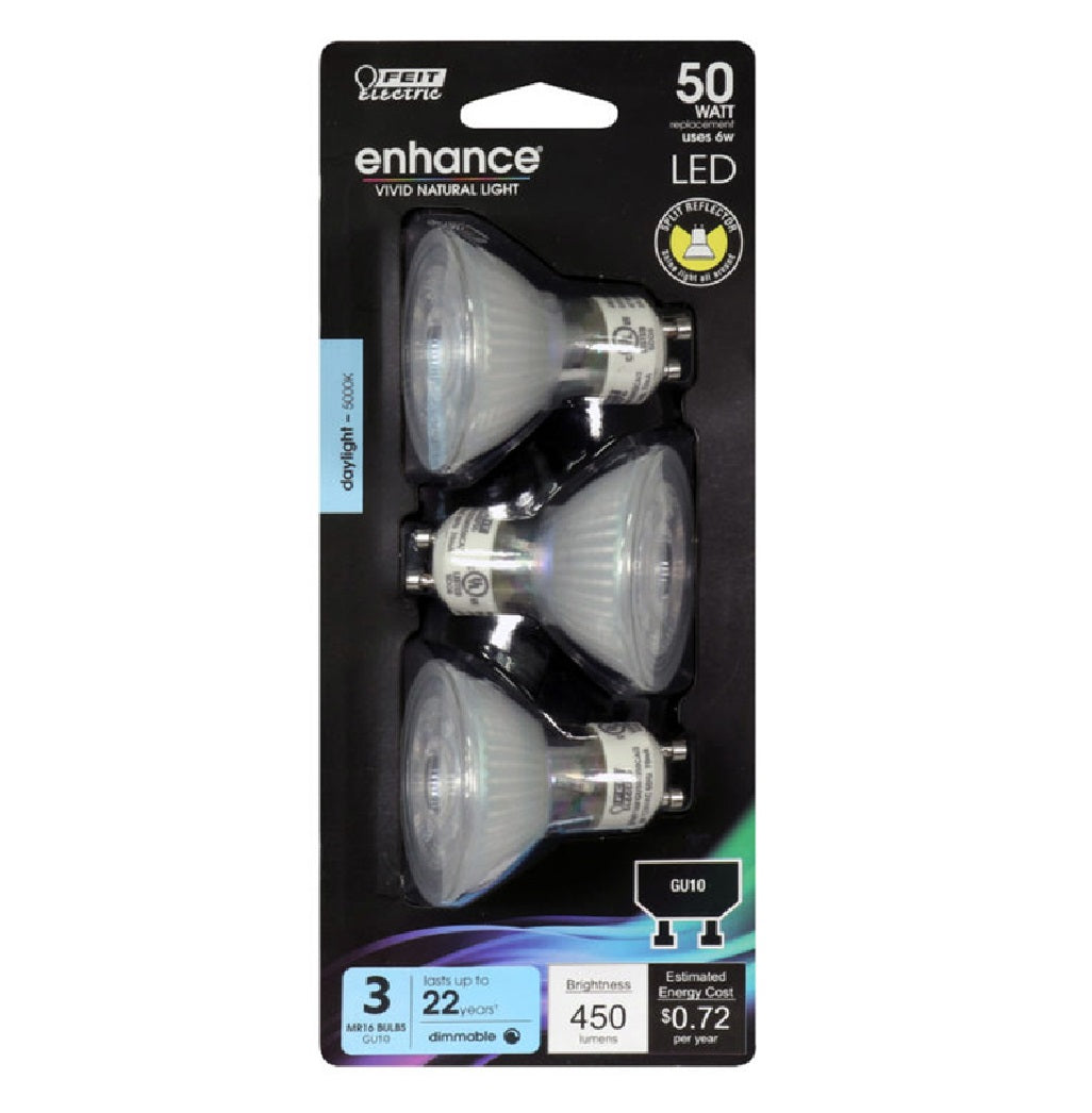Feit Electric BPMR16FGU59503 Enhance  Daylight Track LED Bulb, 6 W
