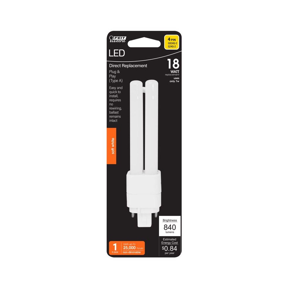 Feit Electric BPPLD18E827LED LED Light Bulb, 7 Watts, 120 Volt