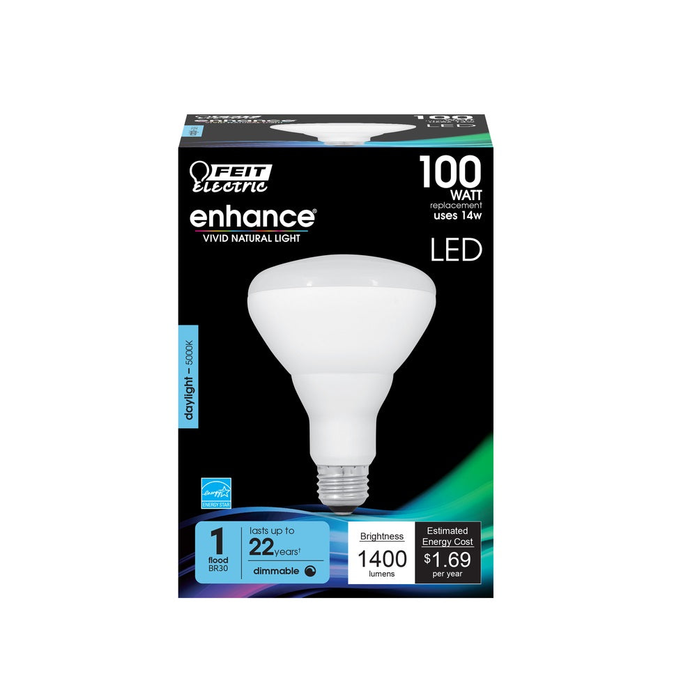 Feit Electric BR30DM1400950CA BR30 LED Bulb, 14 Watts, 120 Volt