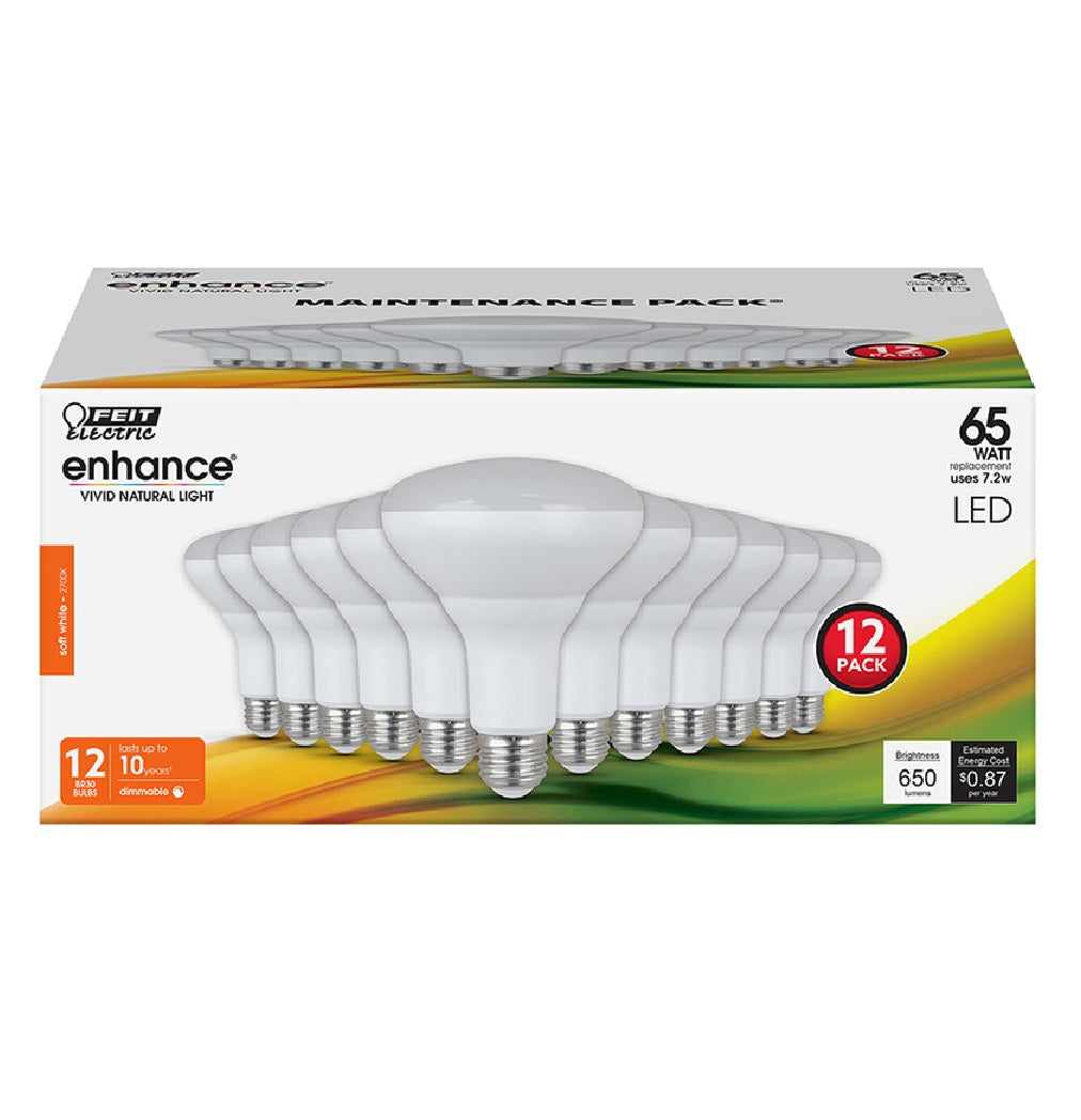 Feit Electric BR30DM927CA12PK Enhance Dimmable LED Bulb, 7.2 W