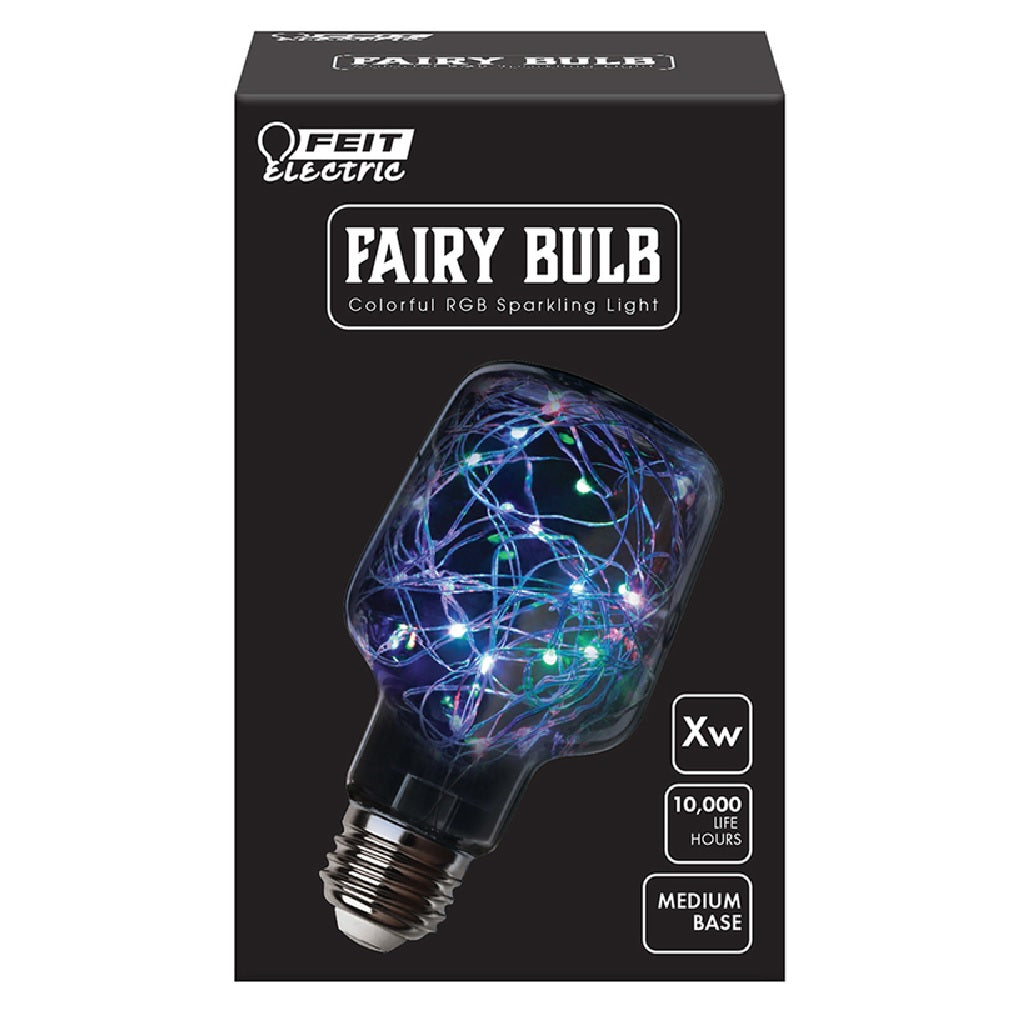 Feit Electric FY/NP/RGB/LED Non-Dimmable LED Fairy Bulb, Clear, 1 W