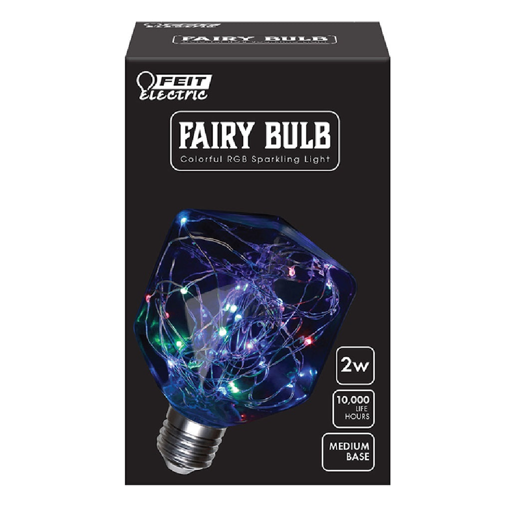 Feit Electric FY/SQ/RGB/LED Fairy Non-Dimmable Square LED Bulb, 2 W