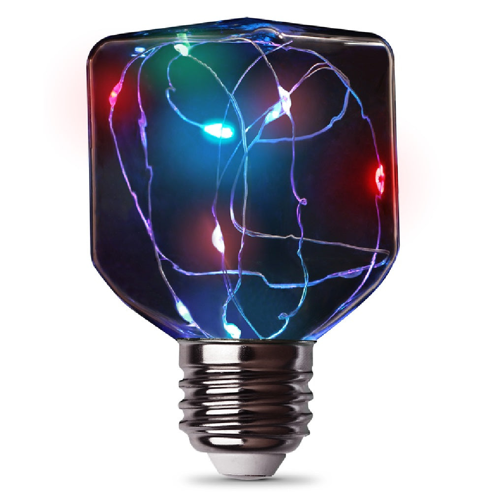 Feit Electric FY/SQ/RGB/LED Fairy Non-Dimmable Square LED Bulb, 2 W