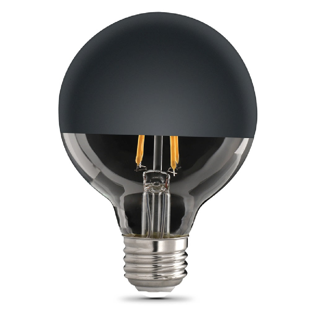 Feit Electric G2540/BLK827FIL Half Flat Black Deco Globe LED Bulb, 40 W