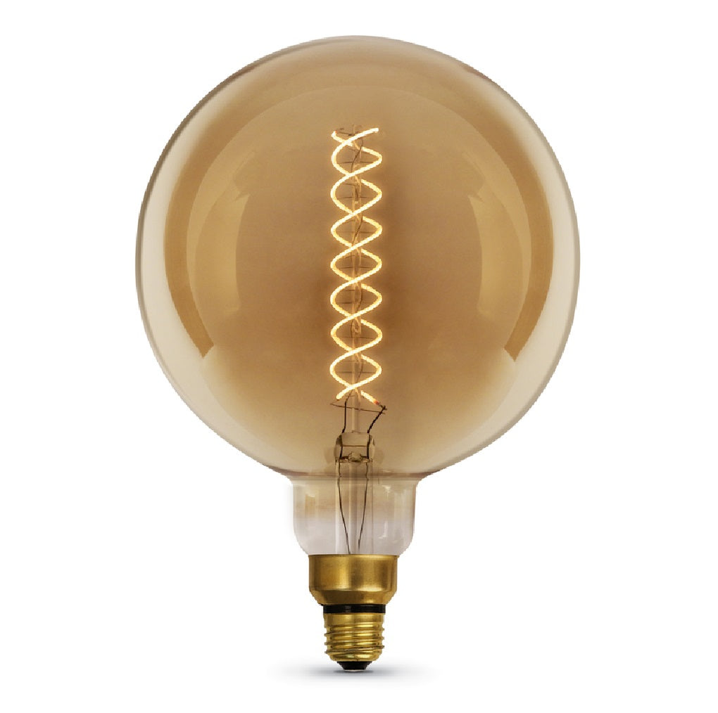 Feit Electric G63/S/820/LED Original Vintage LED Bulb, Amber, 6.5 W