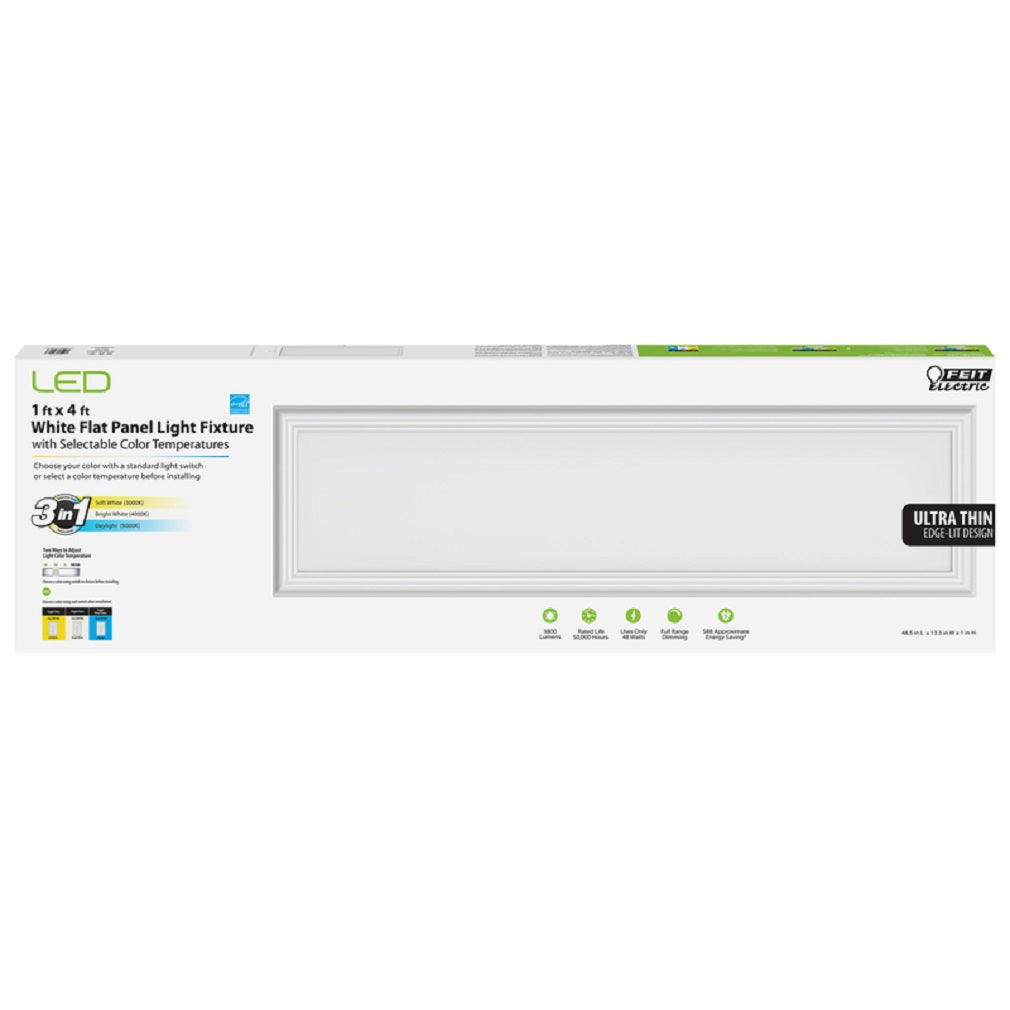 Feit Electric 74218 LED Flat Panel Light Fixture, White