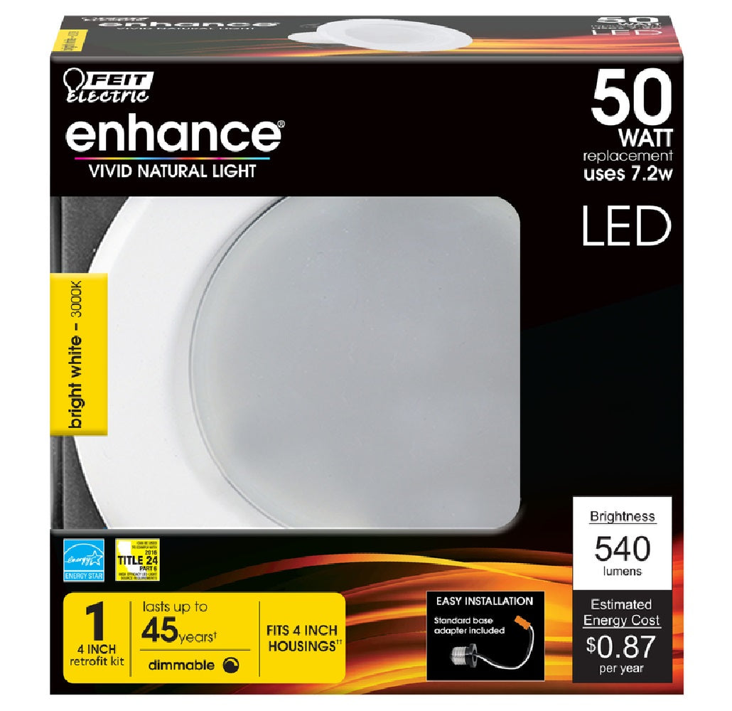 Feit Electric LEDR4/930 Enhance LED Dimmable Recessed Downlight, 4"