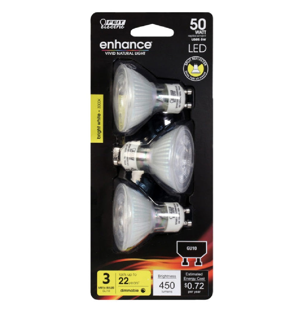 Feit Electric MR16FG500930CA3 Enhance Dimmable LED Bulb, 6 W
