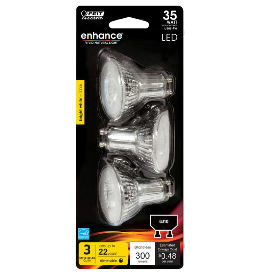 Feit Electric MR16GU10930CA3 Enhance Decorative LED Bulb, 4 W