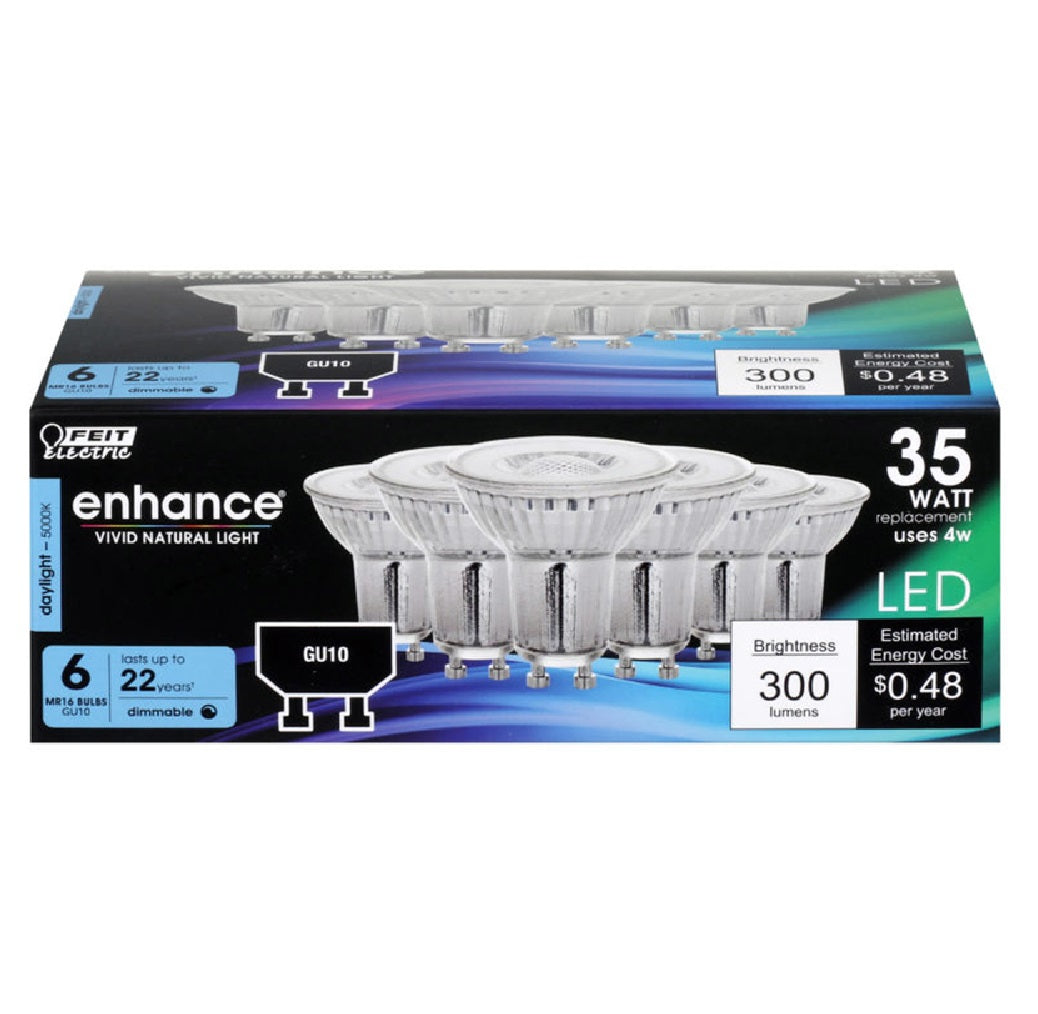 Feit Electric MR16GU10950CA6 Enhance Dimmable LED Bulb, 4 W