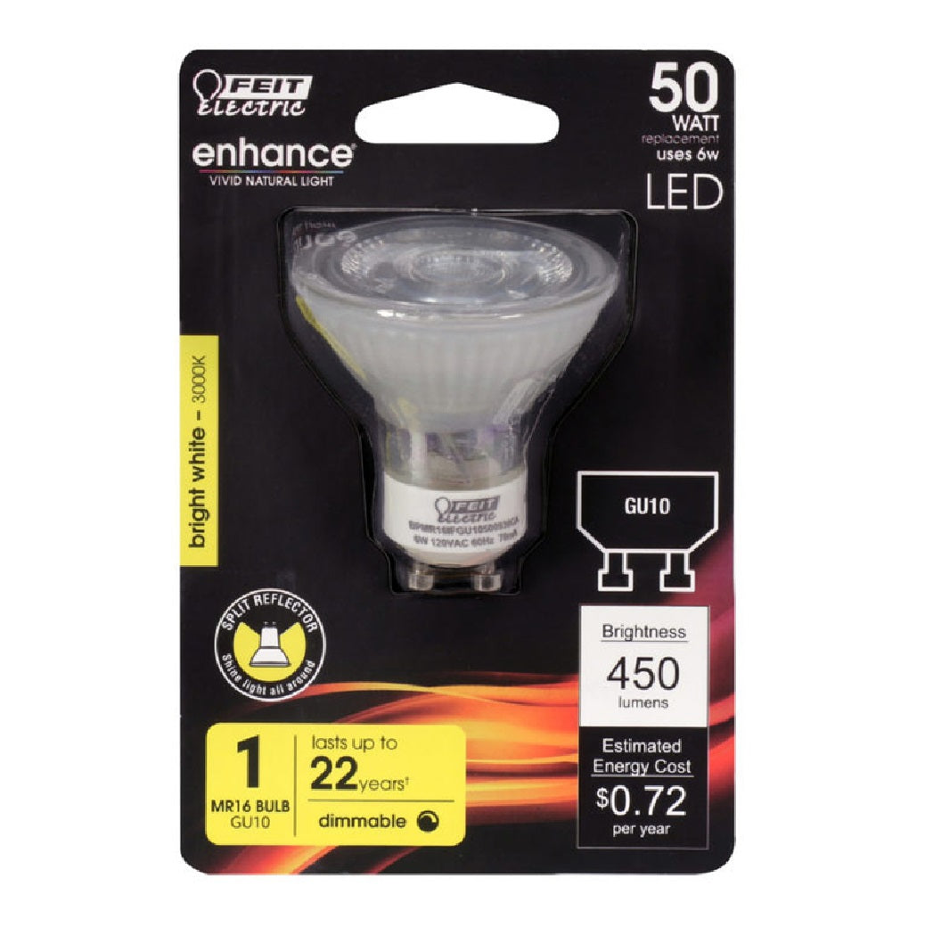 Feit Electric MR16IFG105930CA Enhance Dimmable LED Bulb, Clear, 6 W