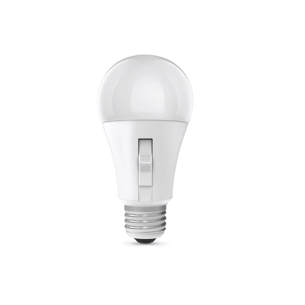 Feit Electric OM1003CCTCADDLI A19 LED Dusk to Dawn Bulb, 16.5 Watts, 120 Volt