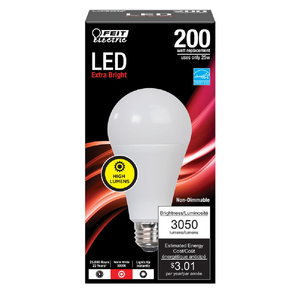 Feit Electric OM200/830/LED A21 E26 LED Bulb, 25 Watts
