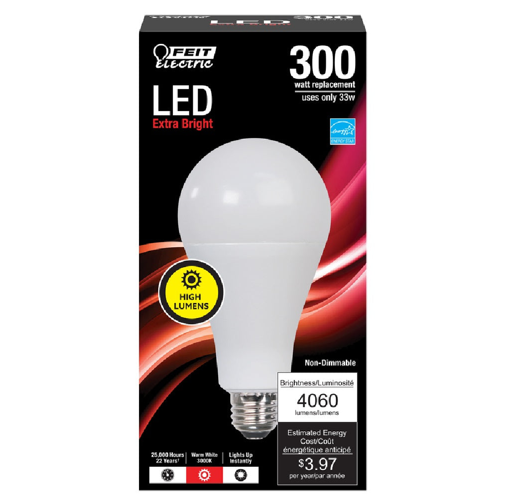 Feit Electric OM300/830/LED A21 E26 LED Bulb, Warm White