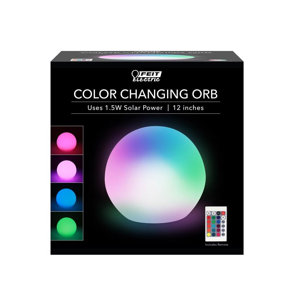 Feit Electric ORB12/SOL Solar Color Changing Orb, Assorted Color