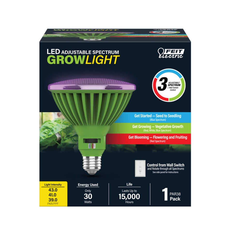 Feit Electric PAR38ADJGRWLDHD PAR 38 LED Grow Light, 30 Watts