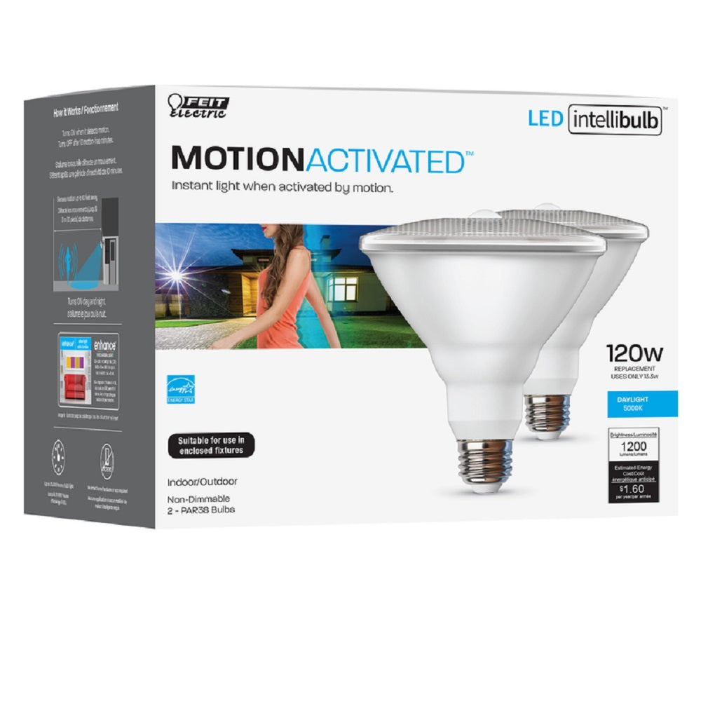 Feit Electric PAR3812950CAMM2 LED Motion Activated Bulb, White