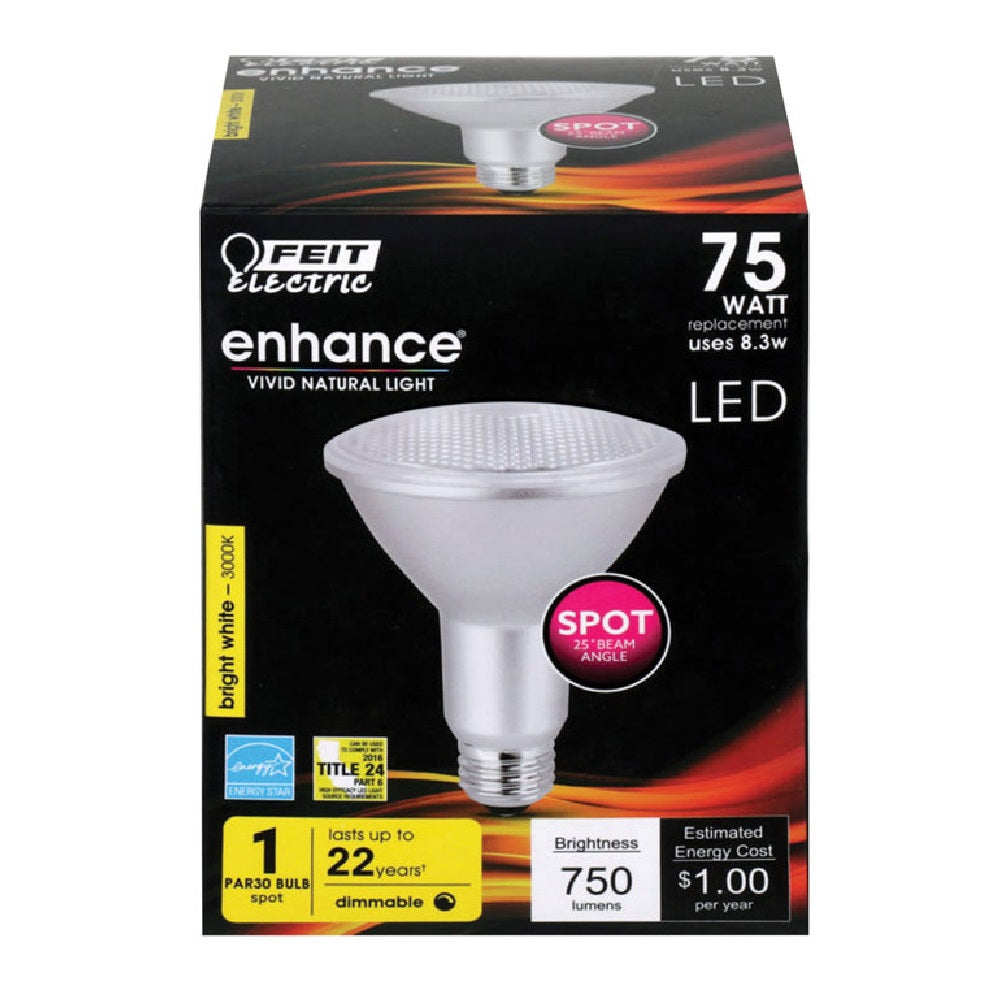 Feit Electric PAR30LDMSP930CA Bright White Spotlight, 8.3 W, 750 Lumens