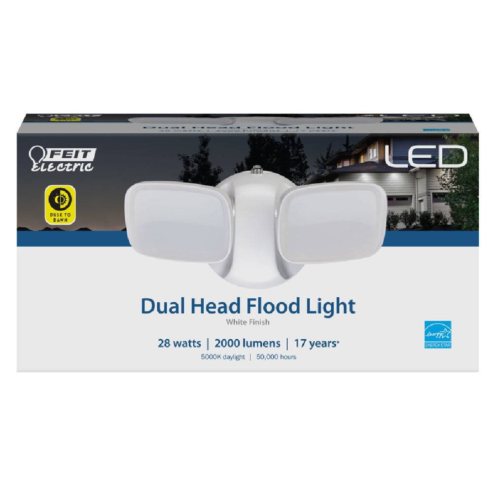 Feit Electric S9DFL/850/DD/WH Dusk to Dawn LED Security Floodlight, White