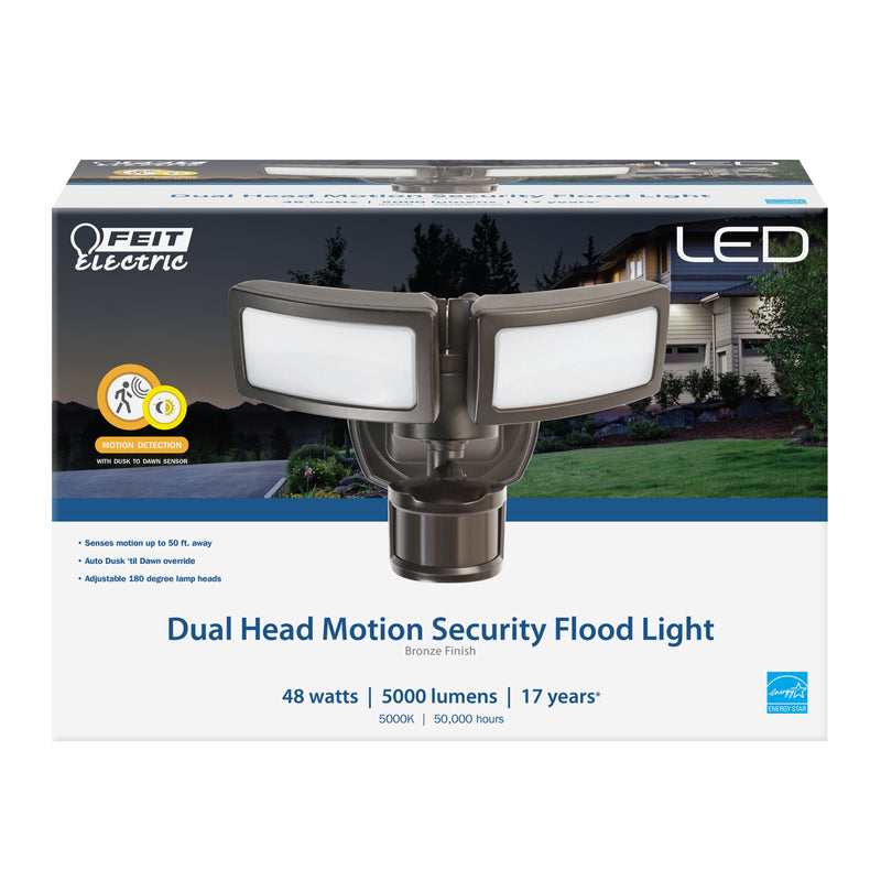 Feit Electric S105DFL850MOTBZ Motion-Sensing Hardwired LED Bronze Security Floodlight