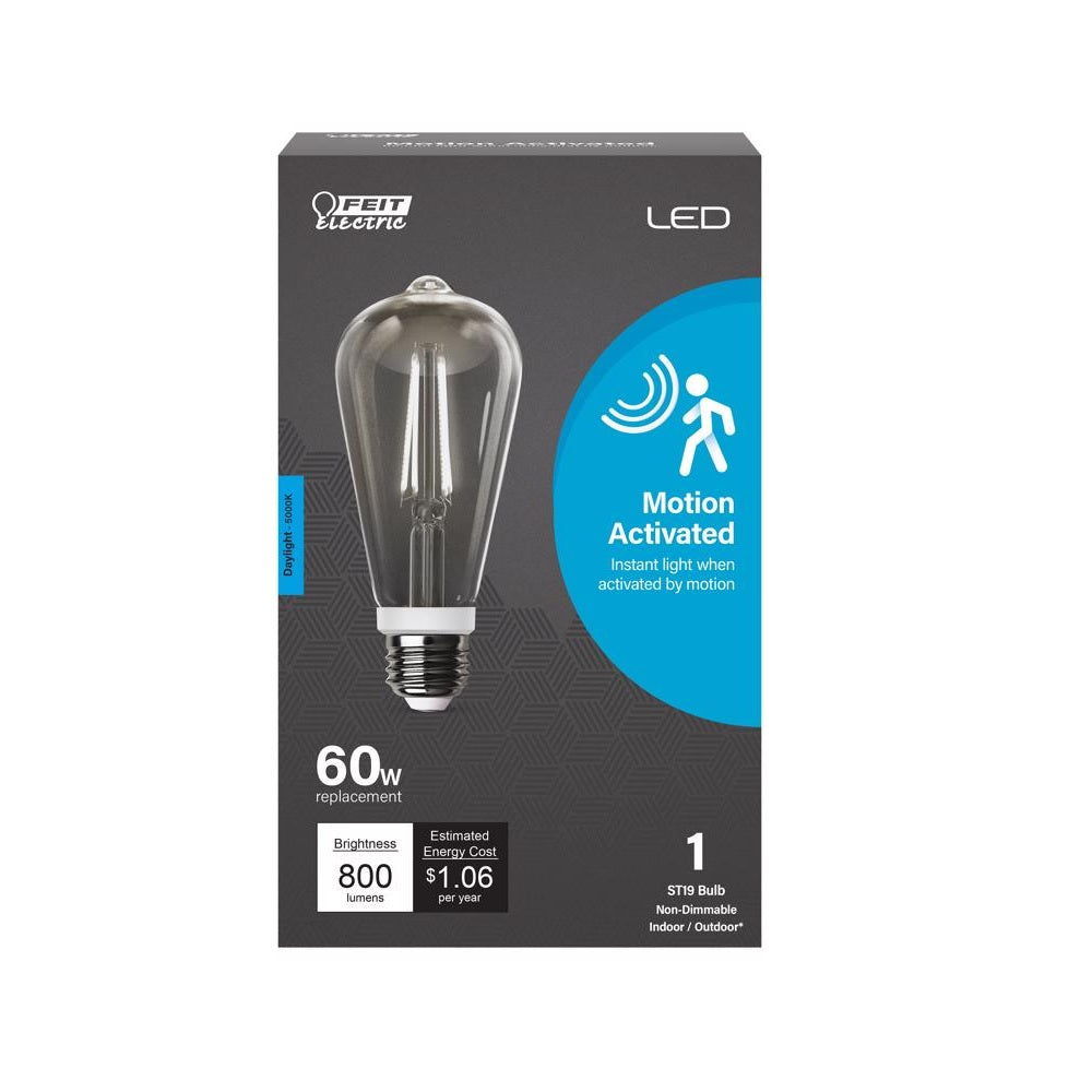 Feit Electric ST19C950CAMFILD ST19 LED Motion Activated Bulb, 8.8 Watts, 120 Volt