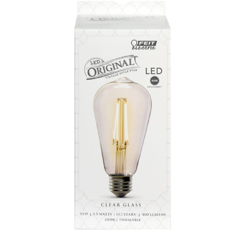 Feit Electric ST19/CL/VG/LED Original Vintage Dimmable LED Bulb, 5.5 W