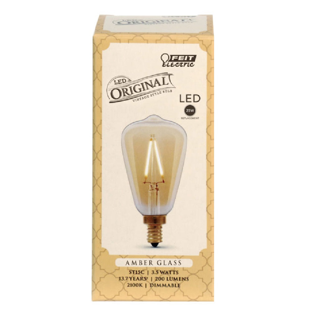 Feit Electric ST15C/VG/LED Original Vintage Dimmable LED Bulb, 3.5 W