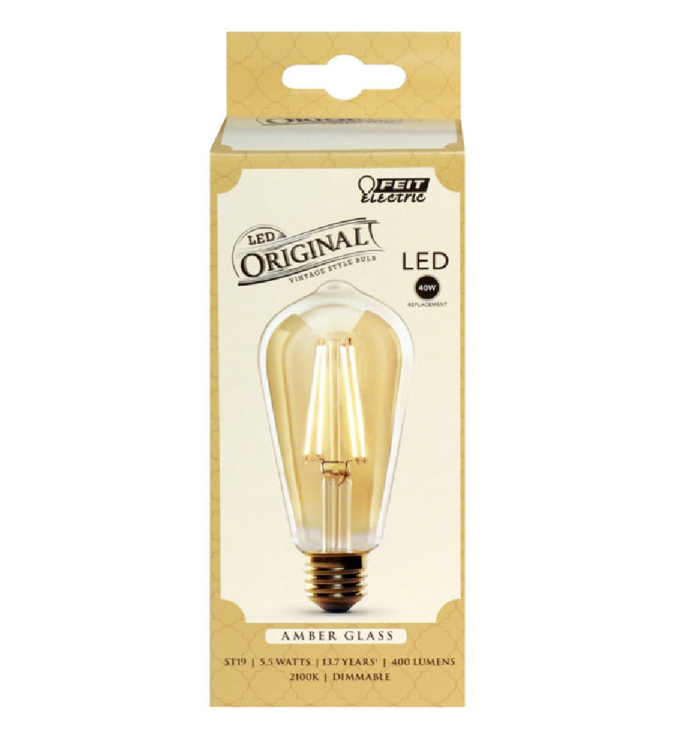 Feit Electric ST19/VG/LED Original Vintage Dimmable LED Bulb, 5.5 W