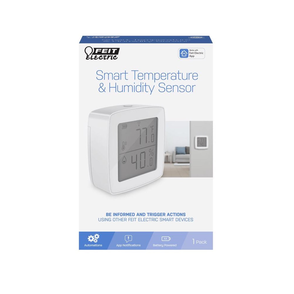 Feit Electric TEMP/WIFI Temperature & Humidity Sensor, White