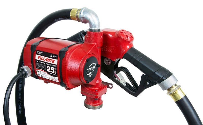 Fill-Rite NX3210B Fuel Transfer Pump with Automatic Nozzle, Red