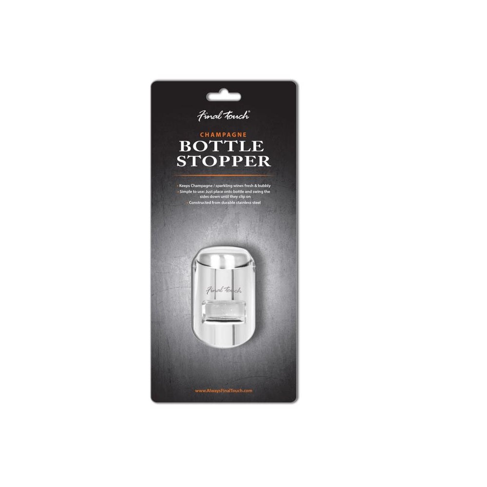 Final Touch FTA7002 Bottle Stopper, Silver, Stainless Steel