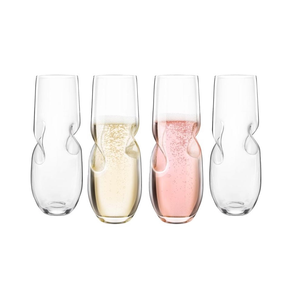 Final Touch GG5006 Stemless Champagne Flutes, 10 Ounce Capacity