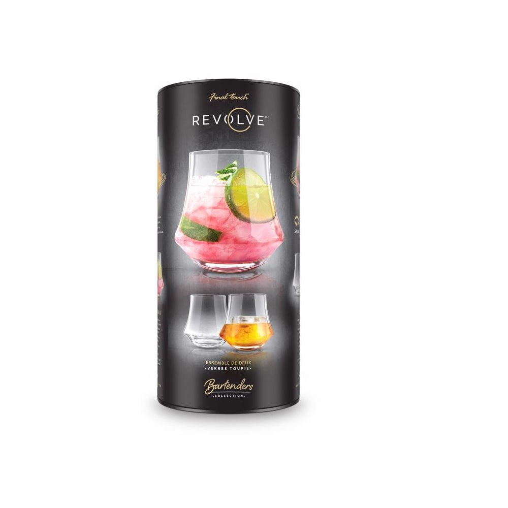 Final Touch LFG4162 Revolve Drinking Glass Set, 13.5 Oz Capacity