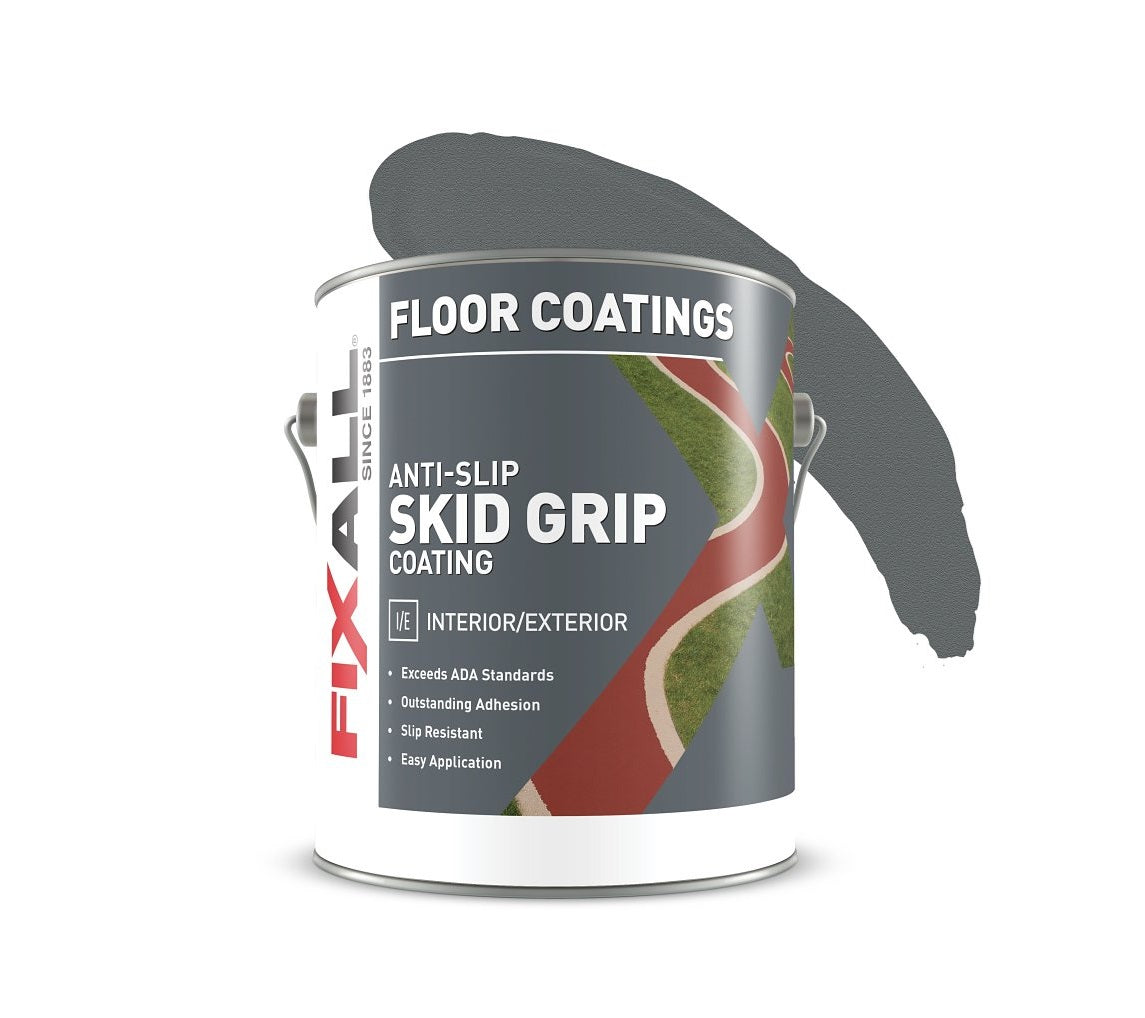 FixALL F06565-1-E Skid Grip Anti-Slip Coating, Flat, Slate, 1 gal
