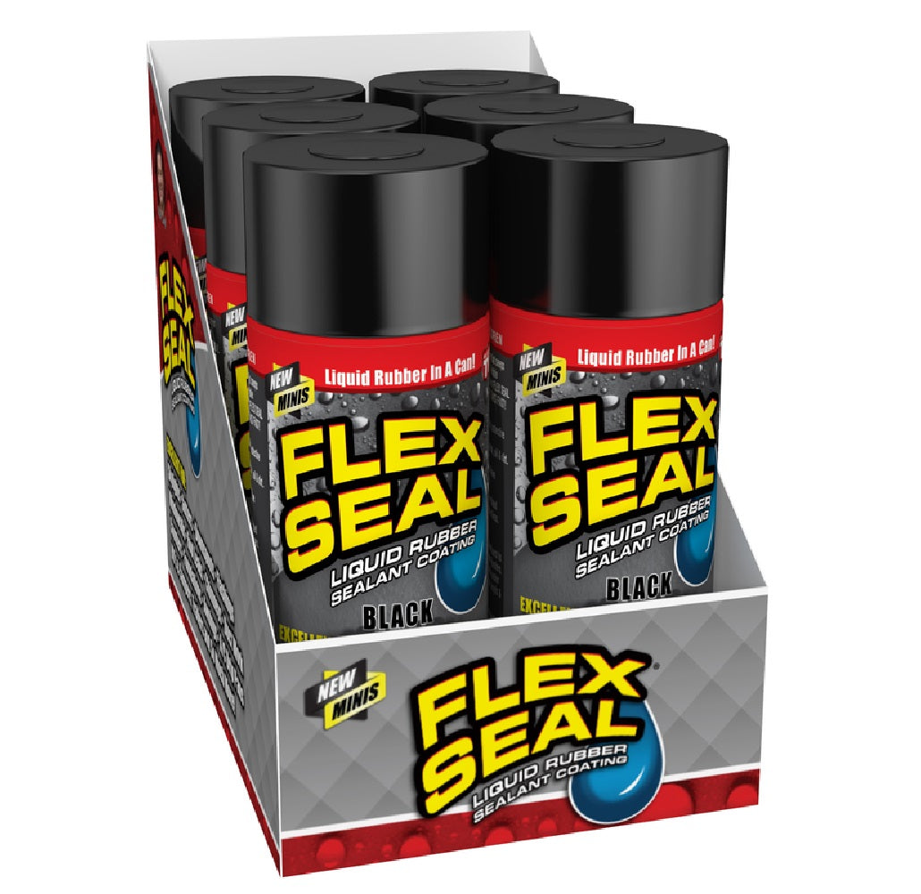 Flex Seal FSBLKMINI Mini Rubber Spray Sealant, Black, 2 Oz